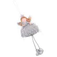 1Pc Grey Angel Pendant Cloth Doll Traditional Christmas Tree Ornament