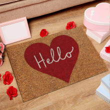 Lustige Fußmatte zum Valentinstag, 40 x 60 cm, rutschfeste Willkommensmatte für den Außenbereich, dekorativer Teppich für Zuhause, saugfähige