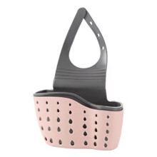 Cesto Portaoggetti per La Casa, Ripiano per Lavello da Cucina, Regolabile, Portasapone, Spugna, Cestino da Appendere Rosa