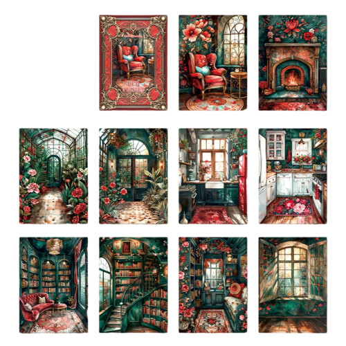 30 τεμάχια χαρτί αντίκα για scrapbooking 10x14cm χαρτί διακόσμησης φόντου για συσκευασία