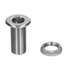 Raccord de vidange traversant en acier inoxydable facile à installer, résistant à la corrosion, avec joint sur mesure. Ensemble durable de