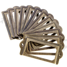12 Etikettenhalter – Metalletiketten Bronze