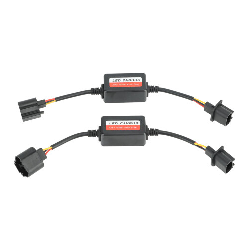 Plug And Play LED Headlight Conversion Kits Decoder CAN-BUS Anti Flicker Resistor EMC Warning Error Free Vehicle Anti Flicker Relay System With