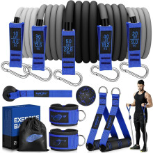 Resistance Bands Set with Handles Door Anchor Ankle Straps
