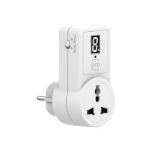 Prise intelligente avec minuterie, commande vocale et application, Wi-Fi et Bluetooth, écran LCD, installation facile et rapide pour les espaces de