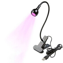 UV LED Nail Lamp - LED Nail Lamp Gel X Lamp for Nails with Securing Clip Rotatable LED Light, Black