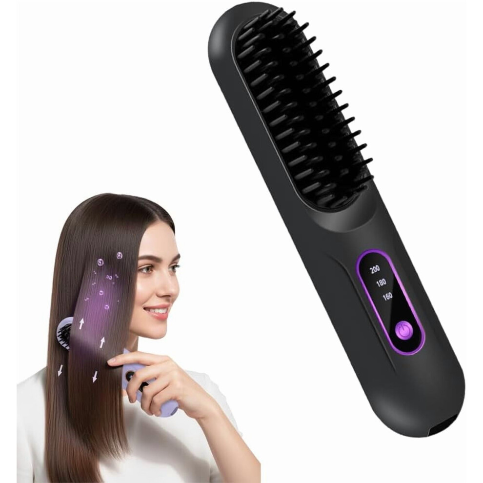 Cordless Hair Brush Lightweight Tangle-Free 1 pc