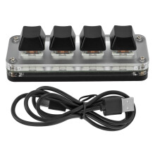 Red Switch Programmable Keypad Mechanical Macro Keyboard Mini Portable Plug And Play Improve Work Efficiency For Office Gaming Music Media Industrial