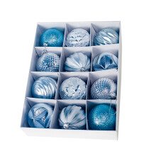 36Pcs Blue Christmas Decoration Balls for Tree Hanging Decor