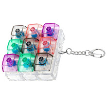 Priehľadná klávesnica Fidget hračky pre dospelých Klávesnica Clicker Tlačidlo Keychain senzorická hračka pre kanceláriu úľava od stresu