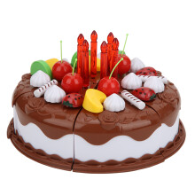 Juguete creativo de pastel de juguete DIY con diseño de pegatinas de pastel de frutas, velas desmontables, juego interactivo para el desarrollo de