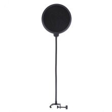 Filtro pop profissional para estúdio, protetor contra vento com nylon de microfibra e base de fixação resistente para transmissão vocal nítida