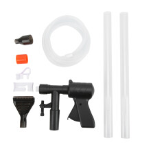 Aquarium Gravel Vacuum Fish Tank Water Changer Sand Washer Glass Scraper Excrement Collector With Air Pressing Button Adjustable Flow Control Strong