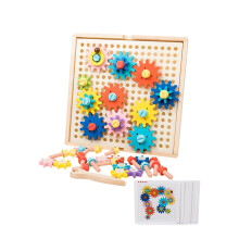 Steckbares Zahnradset, Bausteine, Farbsortierspiel, Bauspielzeug für Kinder