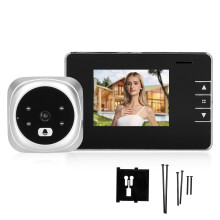 Sonnette numérique avec écran LCD, surveillance 24h/24, moniteur de sécurité domestique 2,8 pouces, installation facile, vision nocturne haute