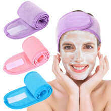 ZOUYUE Spa-Gesichtsstirnband, Frottee-Stirnband, Stretch-Handtuch für Bad, Make-up und Sport
