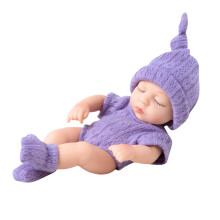 Realistic Sleeping Pose Collectible Doll 7.09 Inch Lifelike Figure, Soft Vinyl Art Display and Photography Prop Companion Model
