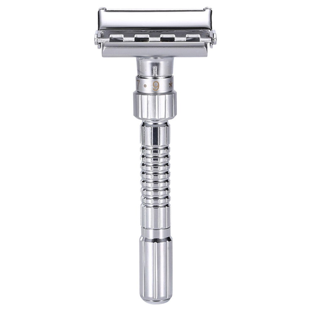 Double Edge Safety Razor Plated Reusable Double Edge Razor Beard Shaving for Men