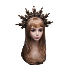 Women Tiaras Headband Bag Crown Hairband Party Costume Vintage Church Headdress Female Hair Accessories