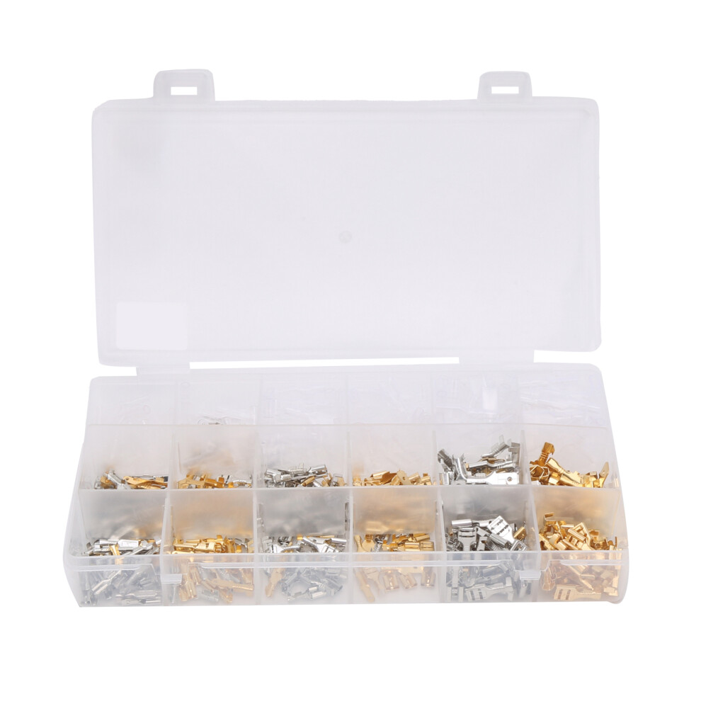 Spade Terminal Wire Connector Set Cold Crimping Connection With Zinc Iron Build Secure Crimping Performance Versatile Connector Assortment Organized 9370362968173