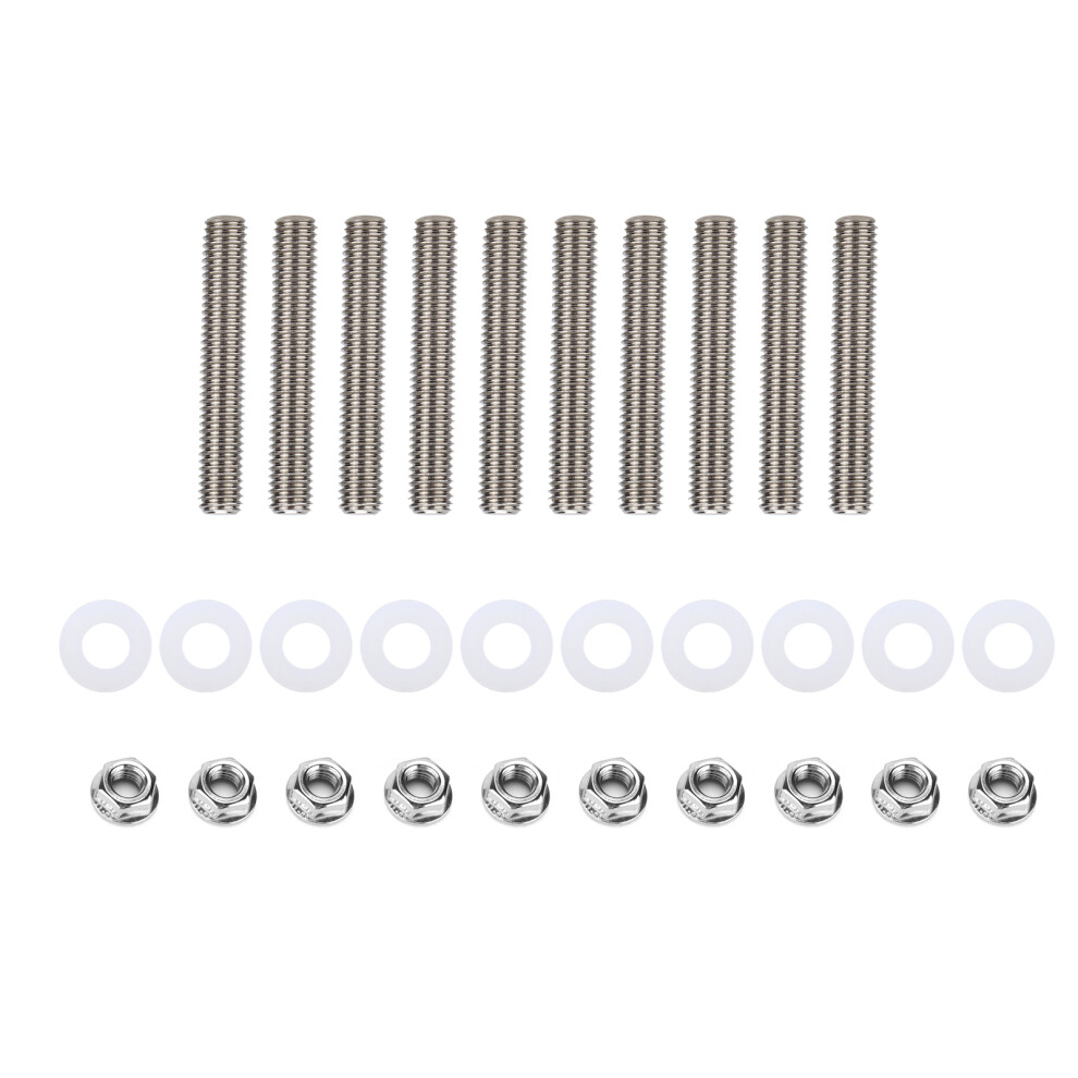 Anti-Corrosion Stainless Steel304exhaust Manifold Studs Replace Factory Hardware With Heat Resistant Nut Washers For Reliable Fastening 9191629201020