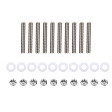 Anti-Corrosion Stainless Steel304Exhaust Manifold Studs Replace Factory Hardware With Heat Resistant Nut Washers For Reliable Fastening