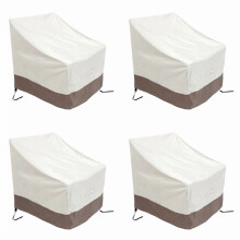 Conjunto de 4 capas para cadeiras Adirondack de pátio, 79 x 84 x 91 cm, resistentes, para uso externo, tecido 420D, à prova d'água.