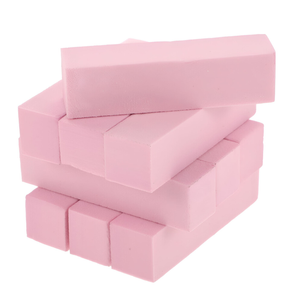 Pink Acdanc 10Pcs Four Sided Nail Buffer File Polishing Block Nail Grinding Sanding Sponge Tools Nail Grinding Block For Nail Salon (Pink)
