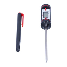 Thermomètre alimentaire numérique en forme de stylo avec longue sonde, lecture rapide, écran LCD, arrêt automatique. Convient pour la viande, les