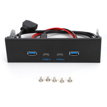 Hub USB 3.0 compatible avec le panneau avant du lecteur CD-ROM 5,25 pouces et la carte mère. Connecteur 20 broches avec chipset intégré pour une