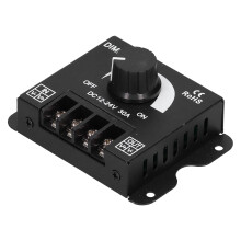 Manual Knob Controller LED Dimmer Switch PWM Dimming Controller With Adjustable Brightness Avoid Rush Current Extend Its Load Compatible With DC12V