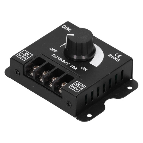 Manual Knob Controller LED Dimmer Switch PWM Dimming Controller With Adjustable Brightness Avoid Rush Current Extend Its Load Compatible With DC12V