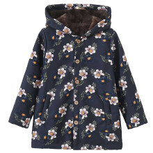 Coat Toddler Boys Girls Winter Cartoon Prints Hooded Jacket Wear Thicken Windproof Buttons Warm Outwear Long Sleeve With Pockets Comfort OutWear