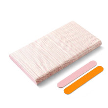 100 Pcs Nail File,Eco-Friendly Wood with Coarse and Fine Grits Nail Supplies,1.2mm Thickness for Convenient Travel Emery Boards for Nails,Orange
