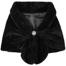 Xale feminino com broche de pérola, 1 peça