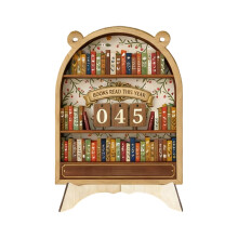 Contador de Livros Lidos – Presente de Dia dos Namorados para Leitoras, Decoração de Estante, Acessório Literário Compatível com Todos os