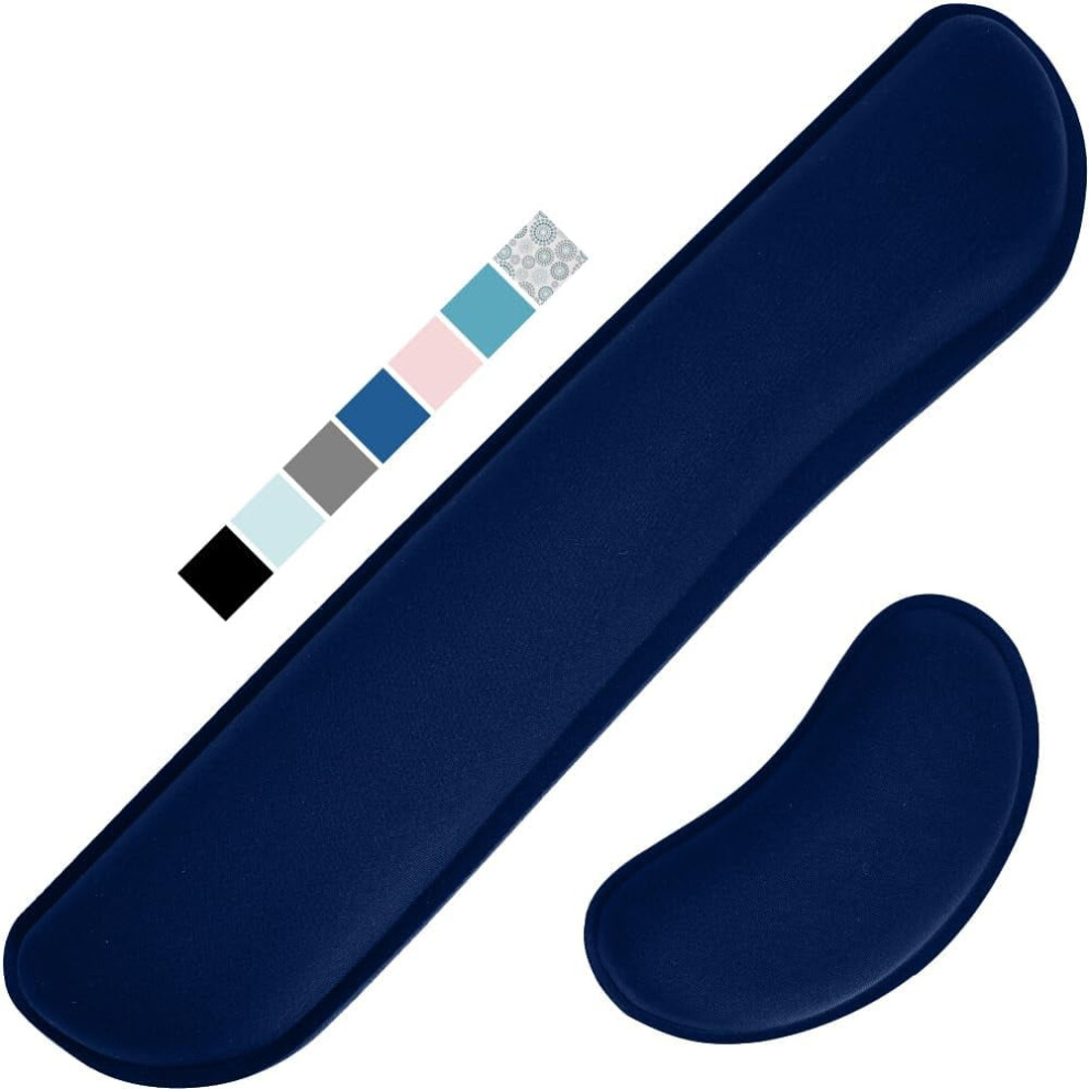 Memory Foam Wrist Rest For Keyboard & Mouse, Ergonomic Pain Relief, Stain-Resistant, 2-Piece Set Â Compatible With All Keyboards & Mice 9087558473037