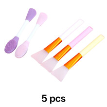 ACDANC 5Pcs Brush Set Silica Gel Face Mask Applicator Massage Portable Makeup Applicators,Multicolor