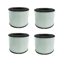 Lot de 4 filtres HEPA de rechange compatibles avec PARTU BS-08, filtration haute efficacité au charbon actif