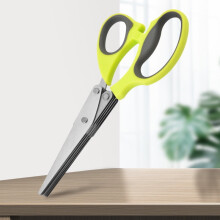 Multipurpose food scissors,Multipurpose 5 Blade Kitchen Herb Shears Herb Cutter and Cleaning Comb for for Chopping Chive, Vegetables, Salad
