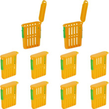 10Pcs/Set Plastics Yellow Bee Queen Cages Bee Transport Cages Queen Bee Cages Beekeeper Equipment Tool Beekeeping Supplies