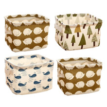 Panier en tissu Mini panier de rangement 1 paquet Petit panier en toile Organisateur de bureau pour clés Petit panier pour organiser 7,9" 6,3"