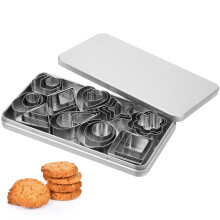 Stainless Steel Cookie Cutters Assorted Shapes 12-Piece