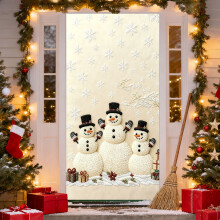 35x71 inch kerstdeurbekleding met kerstthema, geschikt voor veranda, feestdagen, kerst, boerderijstijl, thuiskantoor en feestjes.