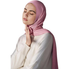 Lenço Hijab Jersey para Mulheres, Longo e Macio, Turbante Muçulmano, Envoltório para Cabelo, Lenços para Cabeça