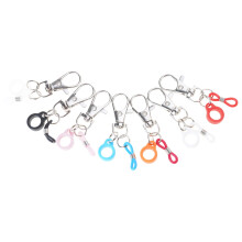 Set of 7 Multi Color Lanyard Pen Holders Silicone Pen Clip with Lobster Clasp Badge Reels Clips for Everyday Use