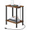 Side Table with Charging Station, USB/Outlet, 2-Tier Storage, Rustic Brown, Compatible with Small Spaces 1