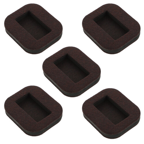 Conjunto de 5 protetores de feltro para rodízios de móveis.