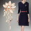 Blomsterbroche i skinnende legering til kvinder, 1 stk. 1