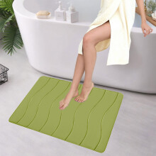Tapis de bain absorbant antidĂ©rapant de qualitĂ© supĂ©rieure, 40 x 60 cm, en velours polaire microfibre ultra-doux, lavable en machine et Ă